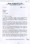 Part 1 - Board 4 - Letter to Adreas Zys from Mark Jacobson, Financial Advisor, showing that evidence has been substantiated - dated 4th April 1990