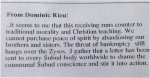 Letter published in the 'Subud Voice' - Dominic Rieu criticizes wrong Subud testing.