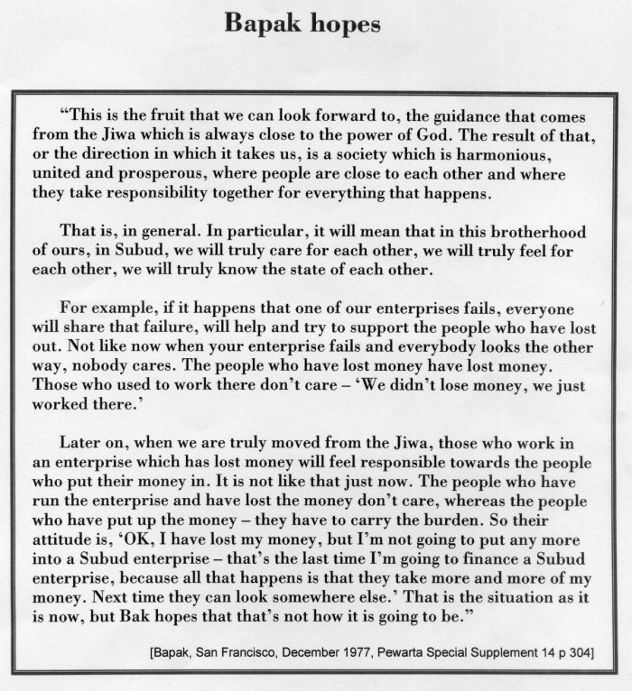 Quotation from Bapak about Subud