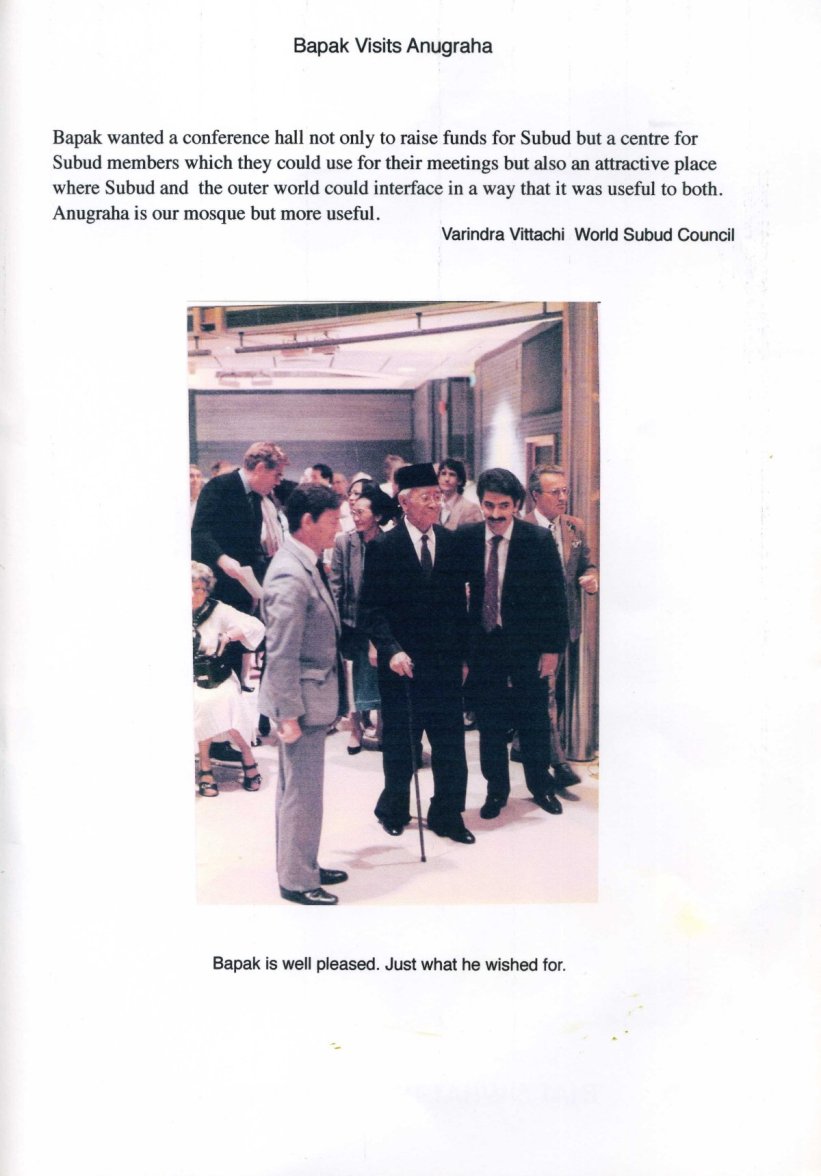 Bapak's Last Visit to Subud's International Centre at Anugraha