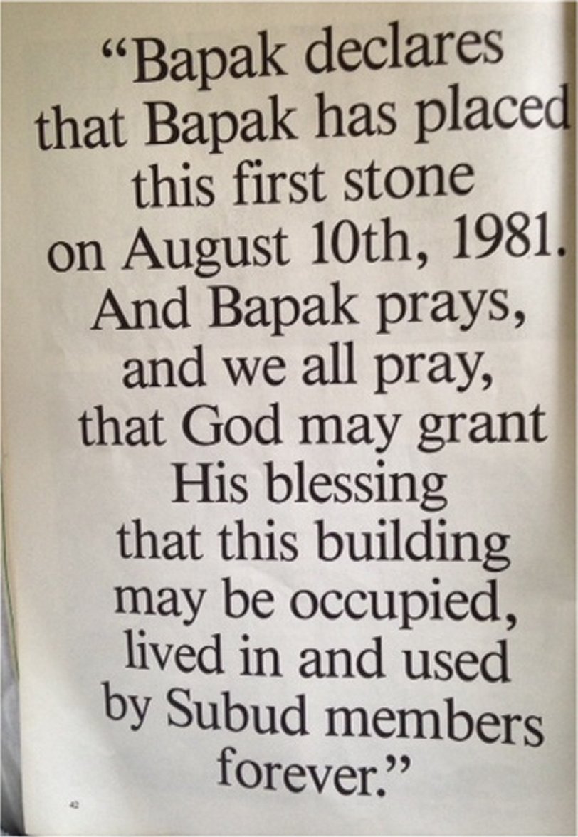 Bapak Dedicates the International Centre to Subud Members